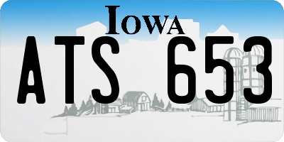 IA license plate ATS653