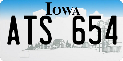 IA license plate ATS654