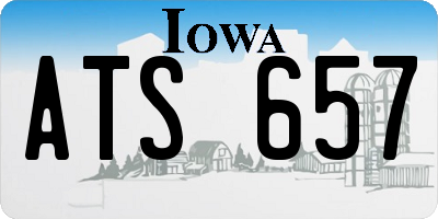 IA license plate ATS657