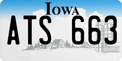 IA license plate ATS663
