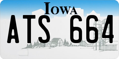 IA license plate ATS664