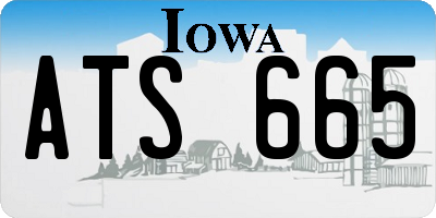 IA license plate ATS665