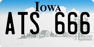 IA license plate ATS666