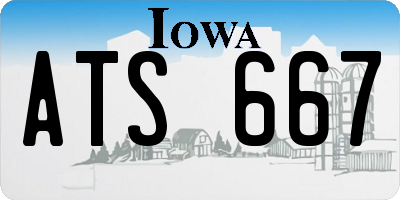 IA license plate ATS667