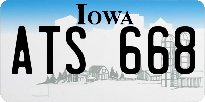 IA license plate ATS668
