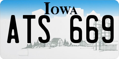 IA license plate ATS669