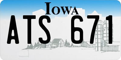 IA license plate ATS671