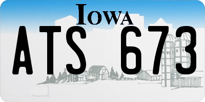 IA license plate ATS673