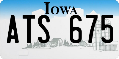 IA license plate ATS675