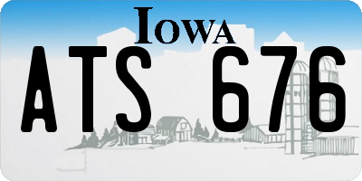 IA license plate ATS676