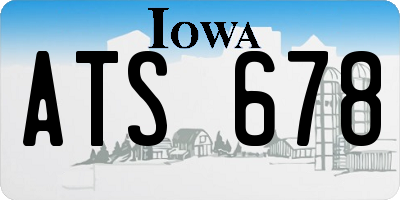 IA license plate ATS678