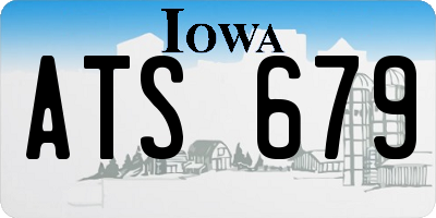 IA license plate ATS679