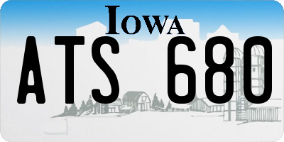 IA license plate ATS680