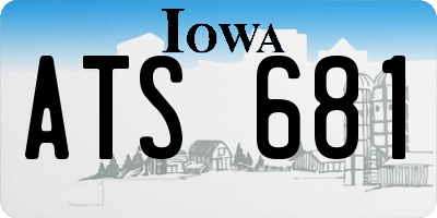 IA license plate ATS681