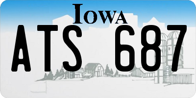 IA license plate ATS687