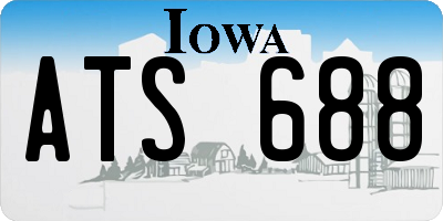 IA license plate ATS688