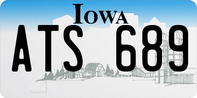 IA license plate ATS689