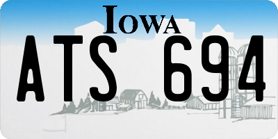 IA license plate ATS694