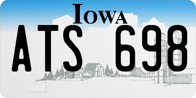 IA license plate ATS698