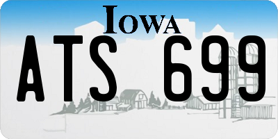 IA license plate ATS699