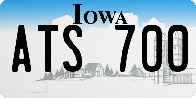 IA license plate ATS700