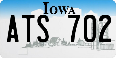 IA license plate ATS702