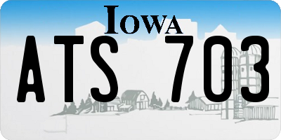 IA license plate ATS703