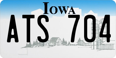 IA license plate ATS704