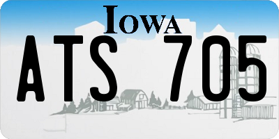 IA license plate ATS705