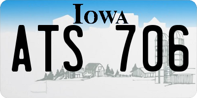 IA license plate ATS706