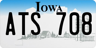 IA license plate ATS708