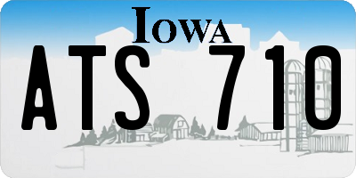 IA license plate ATS710