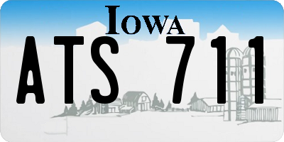 IA license plate ATS711