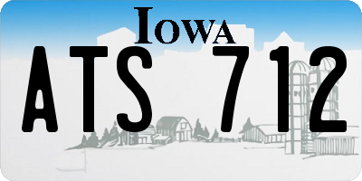 IA license plate ATS712