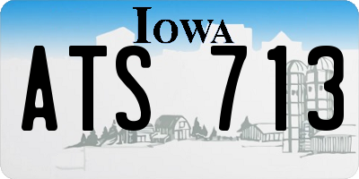IA license plate ATS713