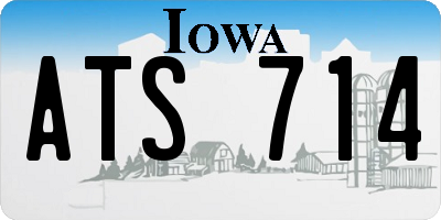 IA license plate ATS714