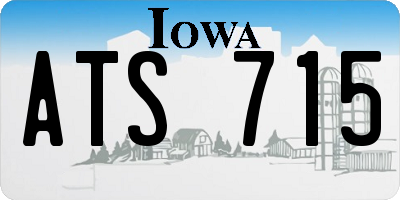 IA license plate ATS715