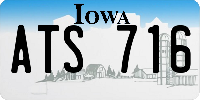 IA license plate ATS716