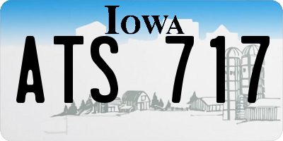 IA license plate ATS717