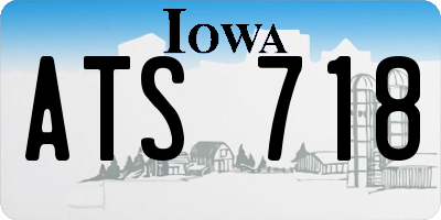 IA license plate ATS718