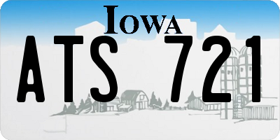 IA license plate ATS721