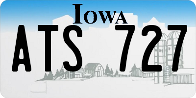 IA license plate ATS727
