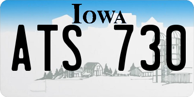 IA license plate ATS730