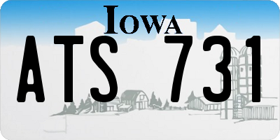 IA license plate ATS731