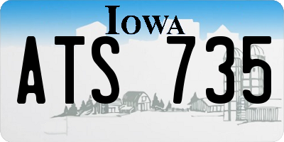 IA license plate ATS735