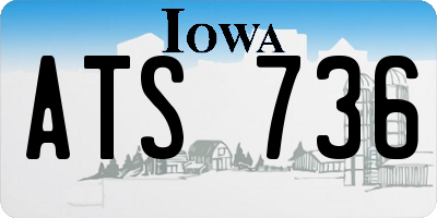IA license plate ATS736