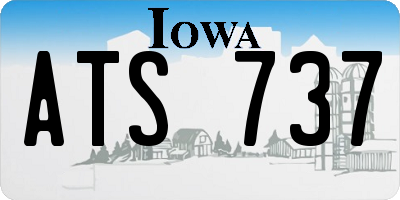 IA license plate ATS737