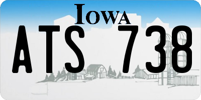 IA license plate ATS738