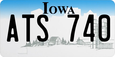 IA license plate ATS740
