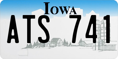 IA license plate ATS741